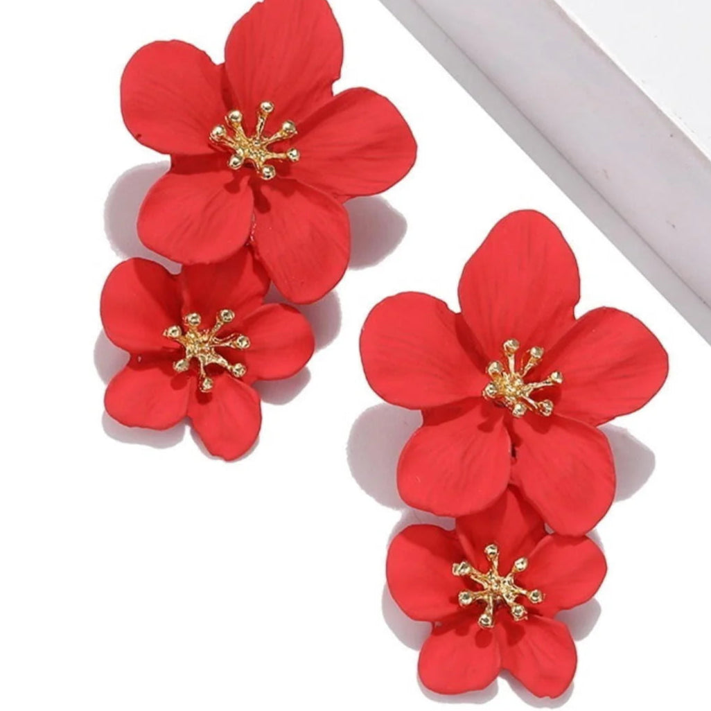 ZRJ002 JMN Flower Drop Earrings