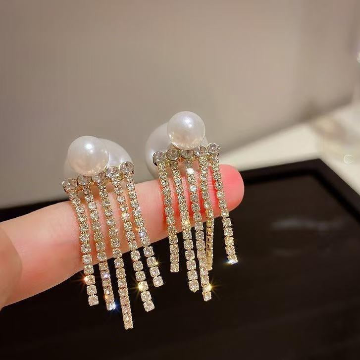 ZRJ00636 LSH Layered Chain Drop Earrings
