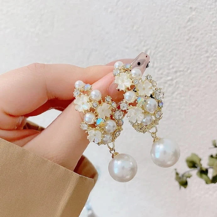 ZRJ235 BTO Flower Tree Pear Drop Earrings Pair 👑