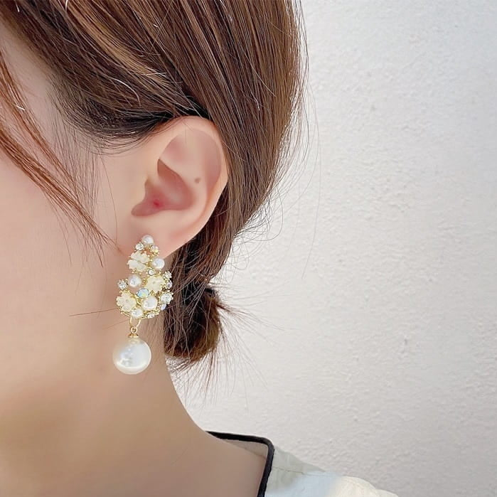 ZRJ235 BTO Flower Tree Pear Drop Earrings Pair 👑
