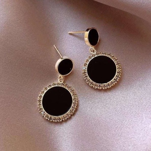 ZRJ488 YYZ Double Round Drop Earrings