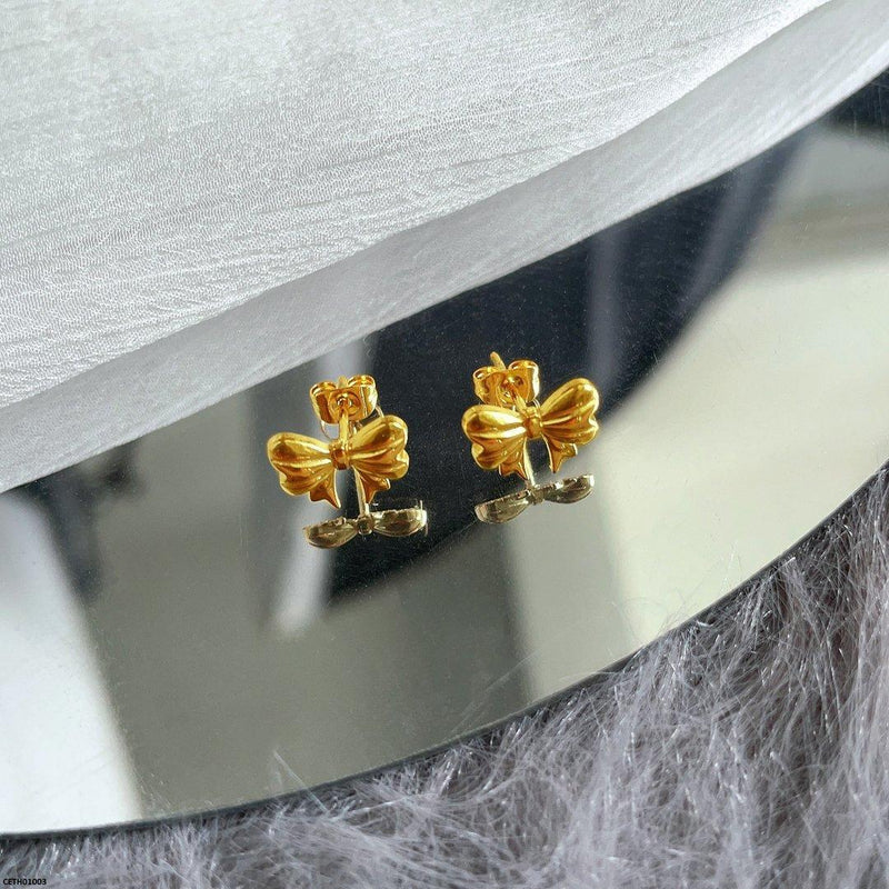ZRJ01003 DGF Stainless Steel Bow Stud Tops Pair - CETH