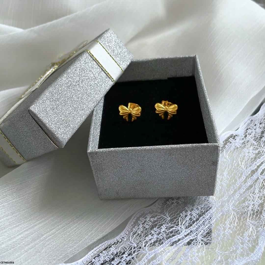 ZRJ01003 DGF Stainless Steel Bow Stud Tops Pair - CETH