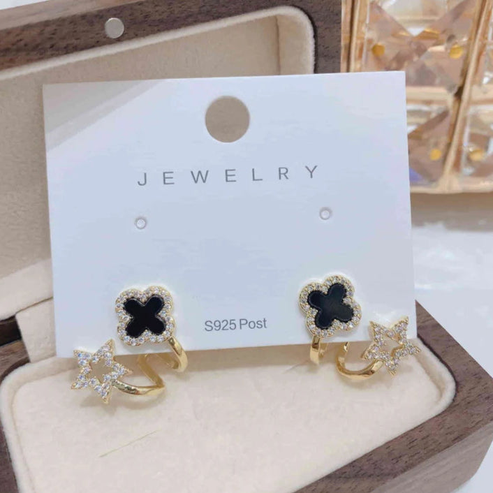 ZRJ507 LSH Clover Stud Tops Pair