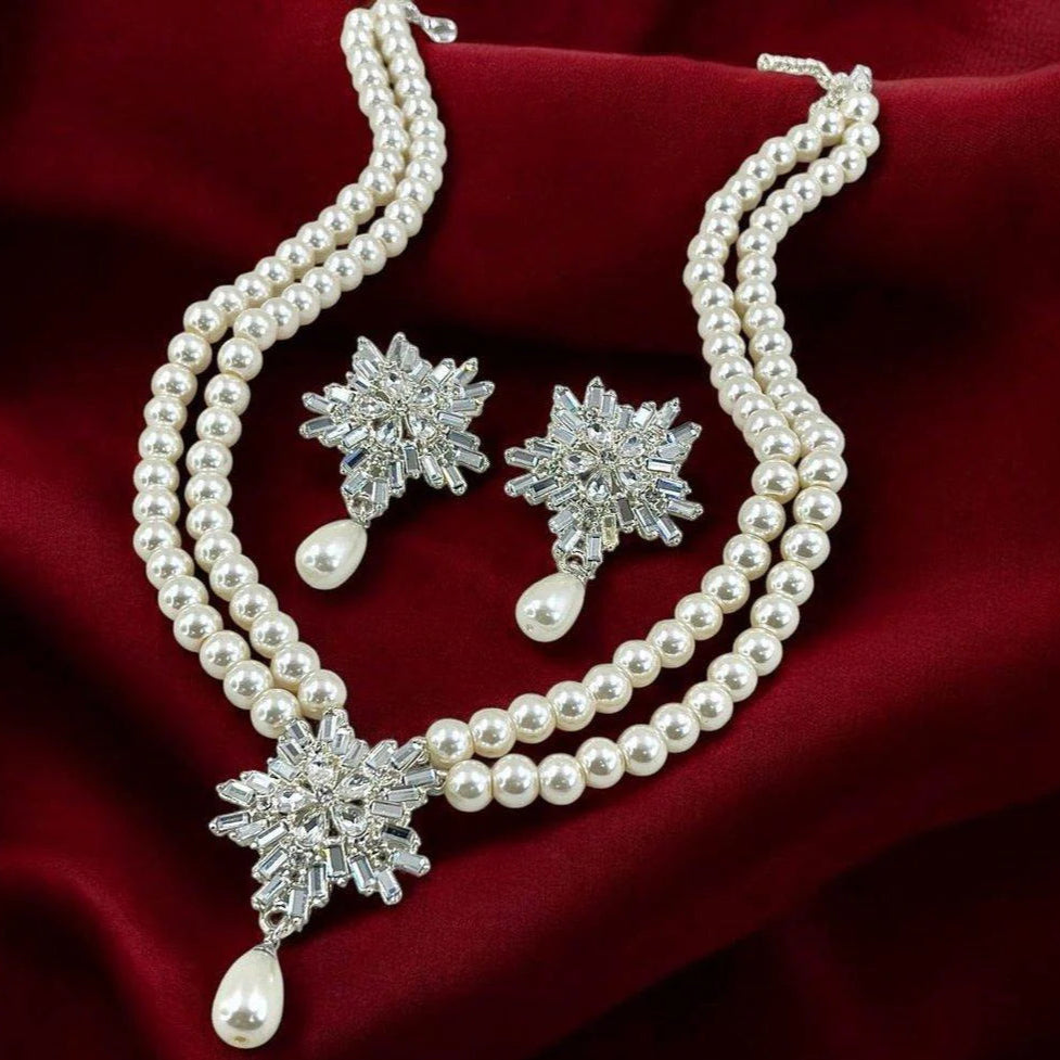 ZRJ00053 SDQ Tear Flower Pearl Mala ๐