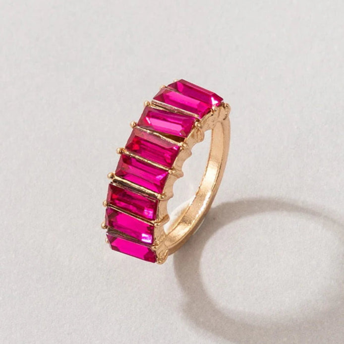 ZRJ523 YYE Baguette Layered 7 Size Ring