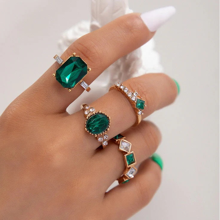 ZRJ553 YYE 4 Midi Rings - CRGH