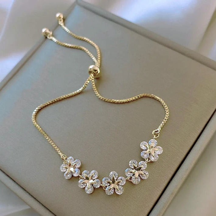ZHJ227 XST Star Flower Chain Bracelet Adjustable