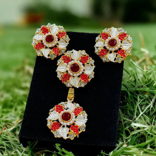 ZRJ237 SDQ Flower Pendant Set