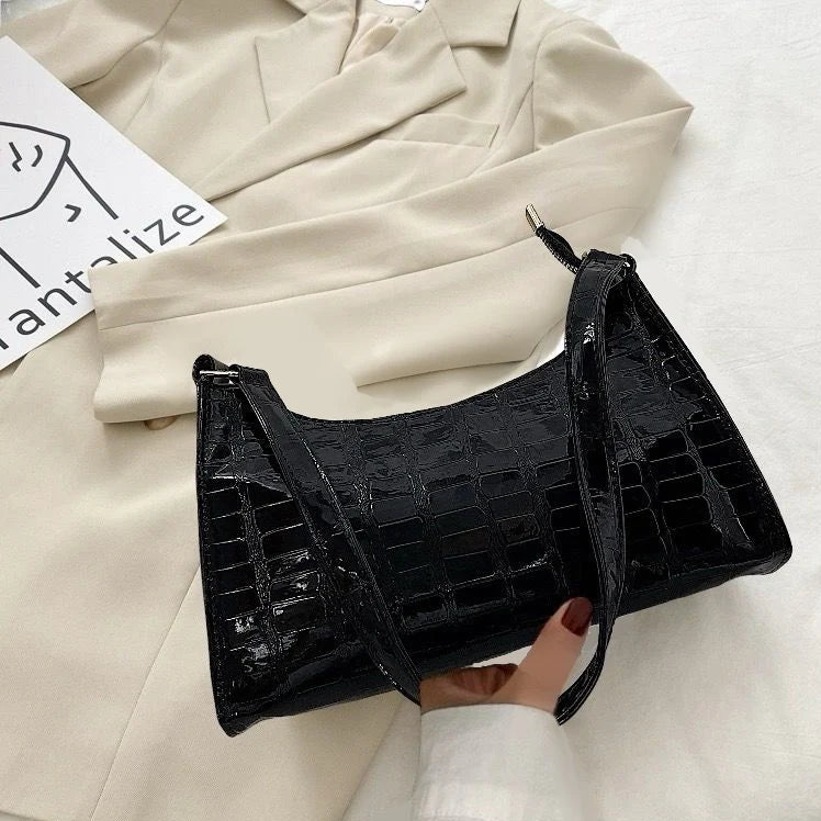 ZRJ003 Crocodile Pattern Armpit Hand Bag