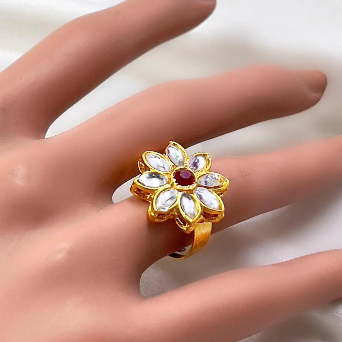 ZRJ035 FRN Flower Ring Adjustable