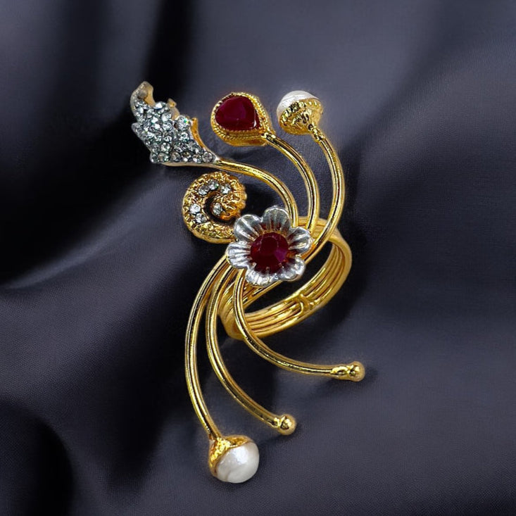 ZRJ036 FRN Flower Ring Size 8 👑