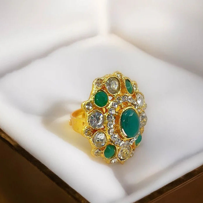 ZRJ00043 FRN Oval Flower Ring Adjustable