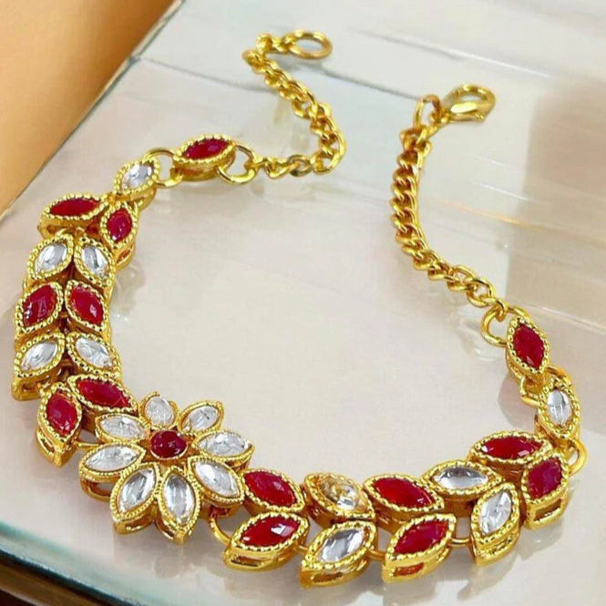 ZRJ00162 FRN Marquise Flower Bracelet