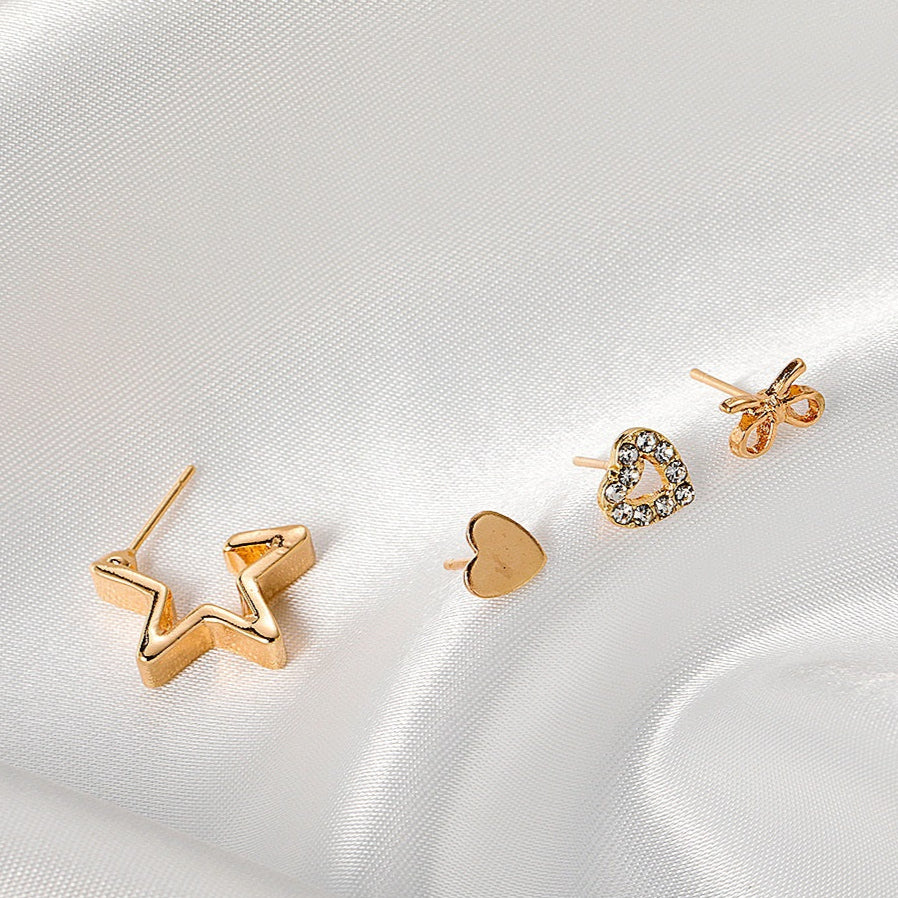 ZRJ113 QWN Heart Star Ear Cuff Single