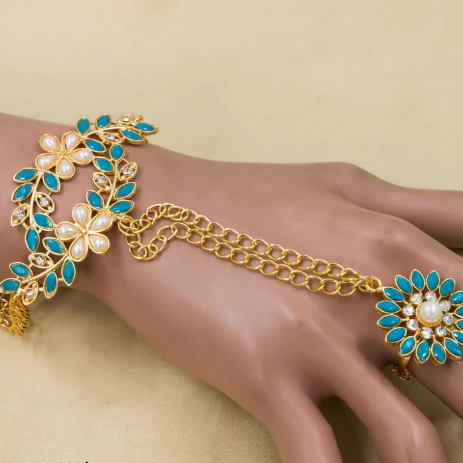 ZHJ119 SDQ Pear Leaf Angla Bracelet Adjustable ๐