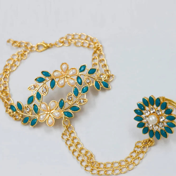 ZHJ119 SDQ Pear Leaf Angla Bracelet Adjustable ๐