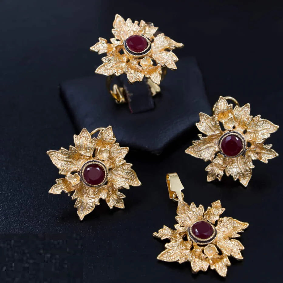 ZRJ198 MZM Flower Pendant Set