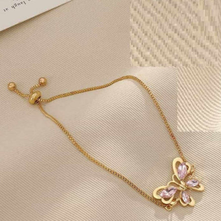 ZRJ158 QWN Butterfly/Box Chain Hand Bracelet