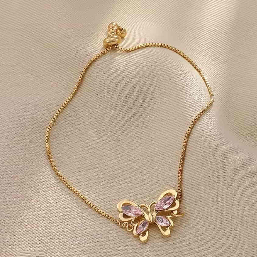 ZRJ158 QWN Butterfly/Box Chain Hand Bracelet