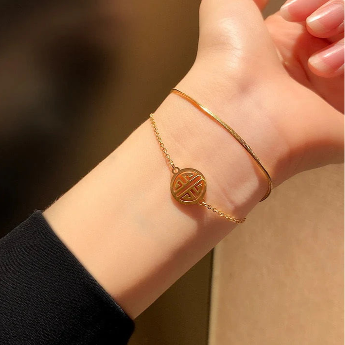 ZRJ314 DGF Layered hand Bracelet Adjustable