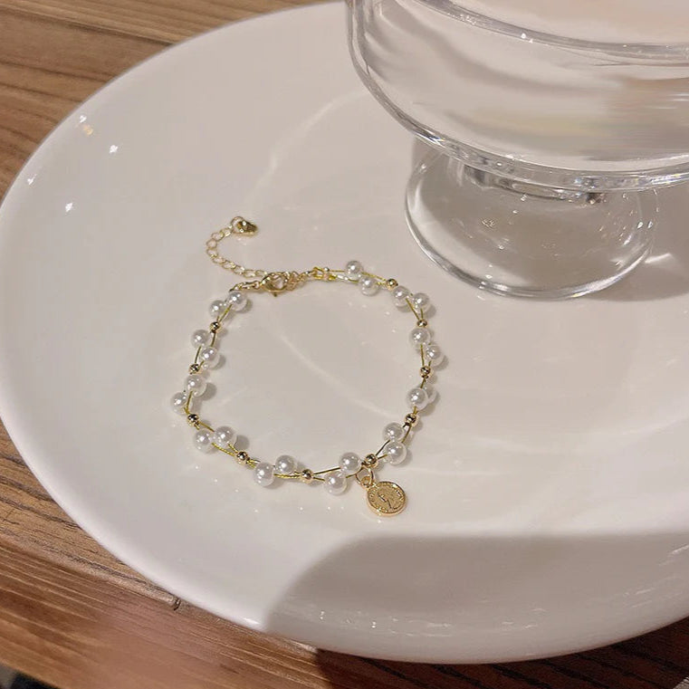 ZRJ405 HJF Pearl Round Bracelet Adjustable - TBCH