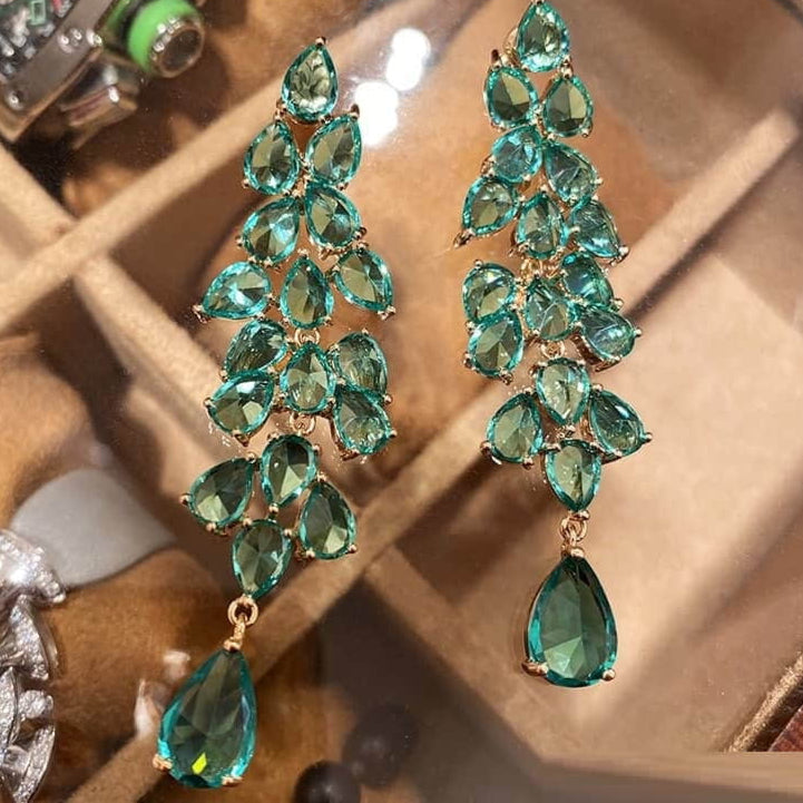 ZRJ283 GWH Chandelier Drop Earrings