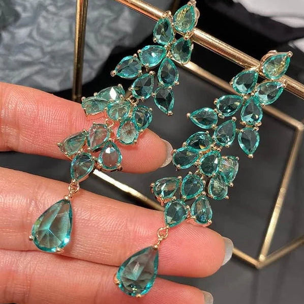 ZRJ283 GWH Chandelier Drop Earrings