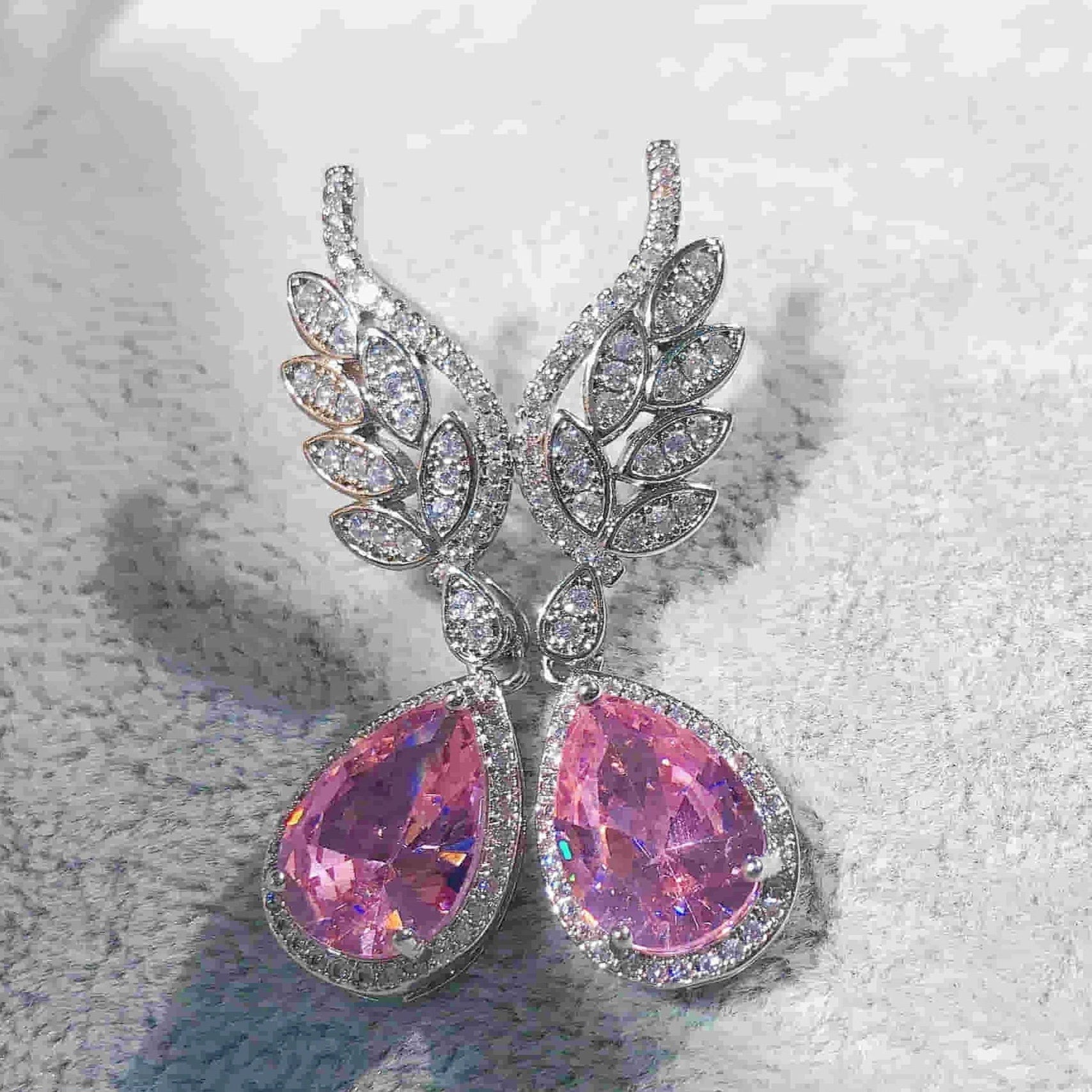 ZRJ285 GWH Leaf Teardrop Earring 👑