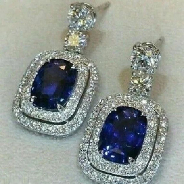 ZRJ312 CSH Surrounding Layer Cushion Drop Earrings 👑