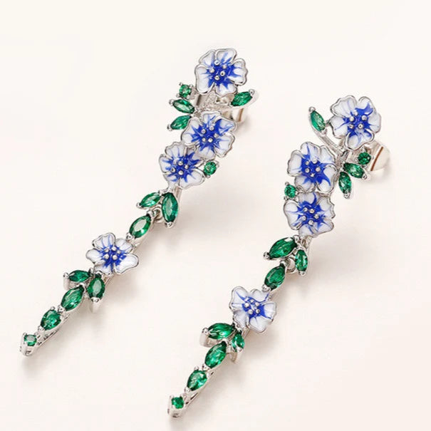 ZRJ373 CSH Flower Earrings Drop Pair