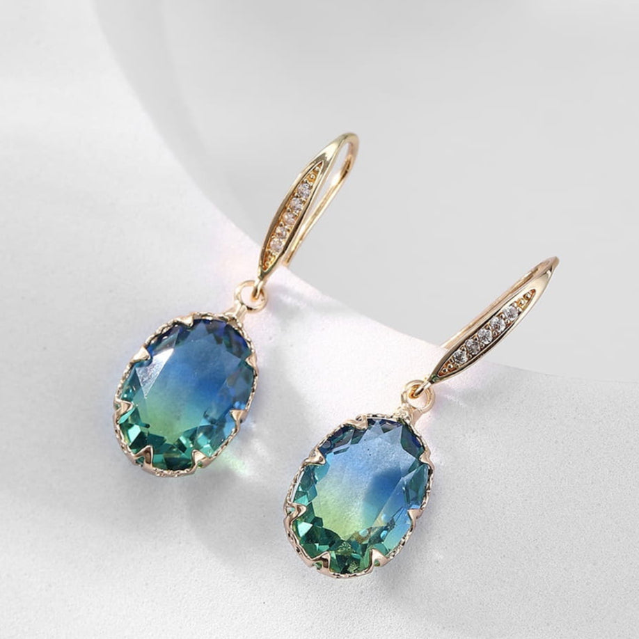ZRJ380 YLE Oval Drop Ear Pair 👑