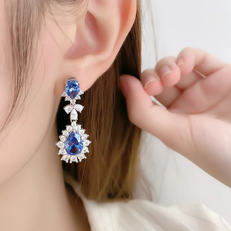 ZRJ411 CSH Crystal Tear Drop Earrings 👑