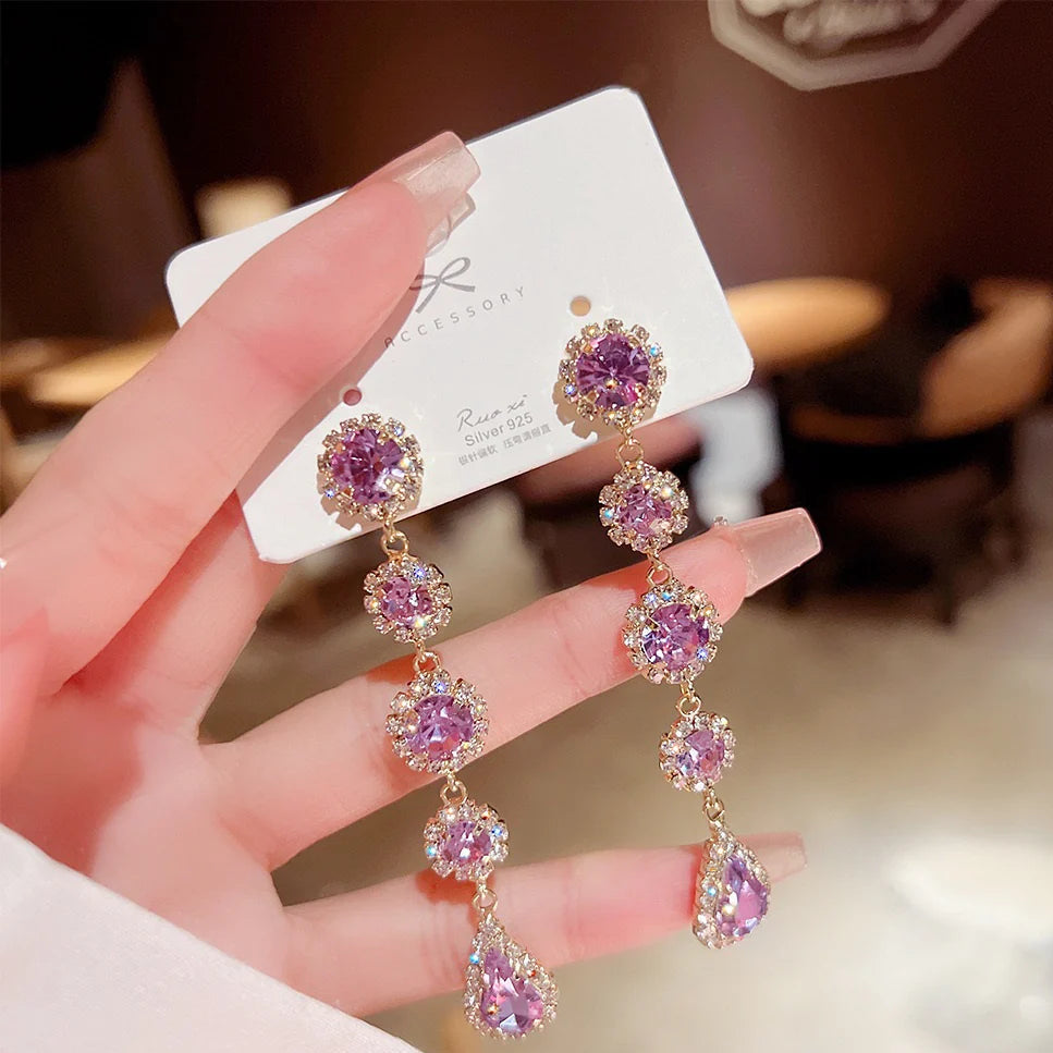 ZRJ417 DDJ Round Tear Drop Earrings