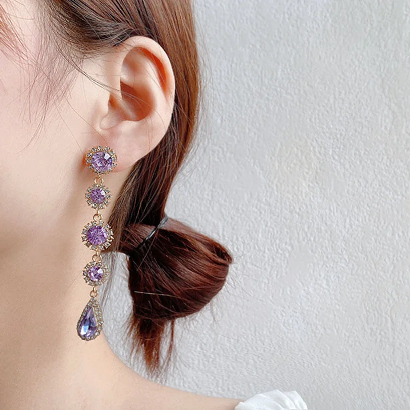 ZRJ417 DDJ Round Tear Drop Earrings