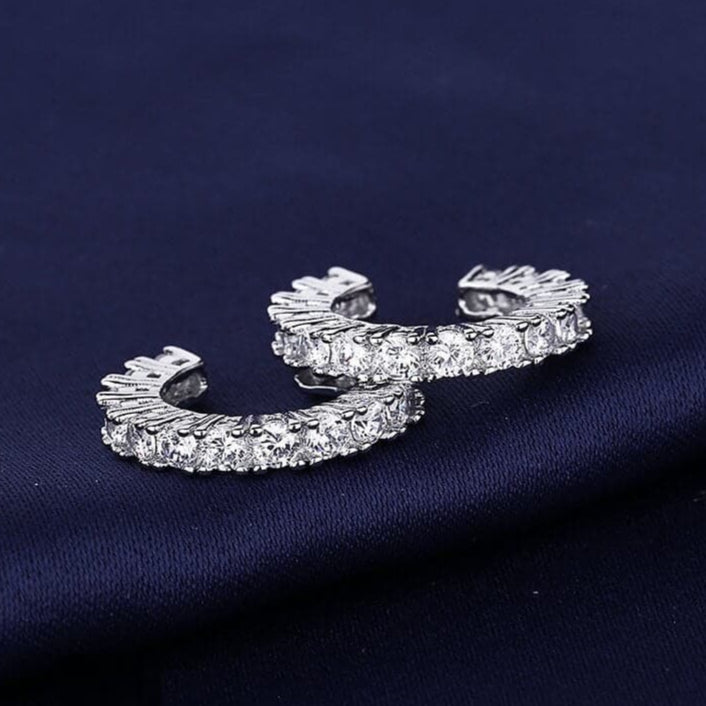 ZRJ074 BLX C Sterling Ear Cuff Pair