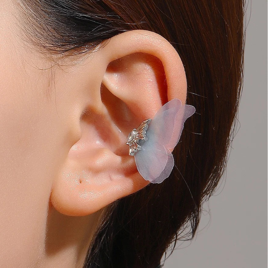 ZRJ107 QWN Butterfly Ear Cuff Pair