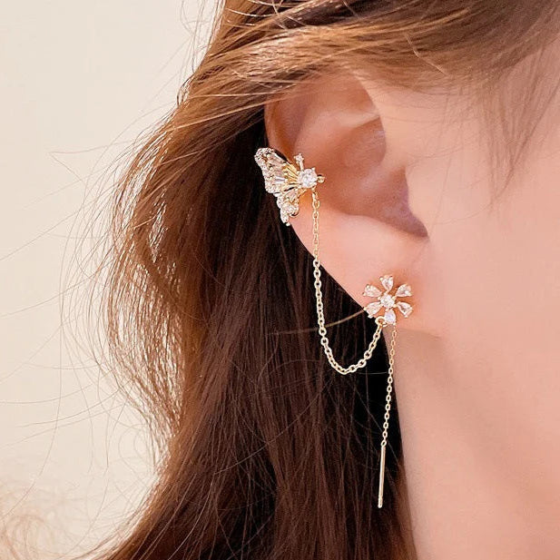 ZRJ112 SYB Butterfly Ear Cuff Single