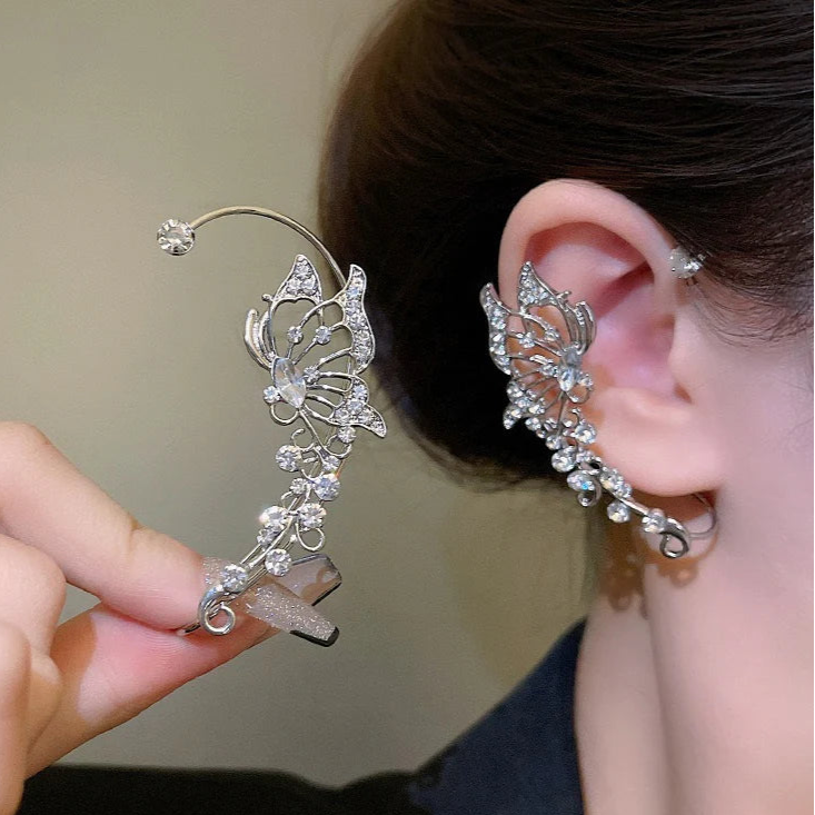 ZRJ117 HJF Butterfly Ear Cuff Pair