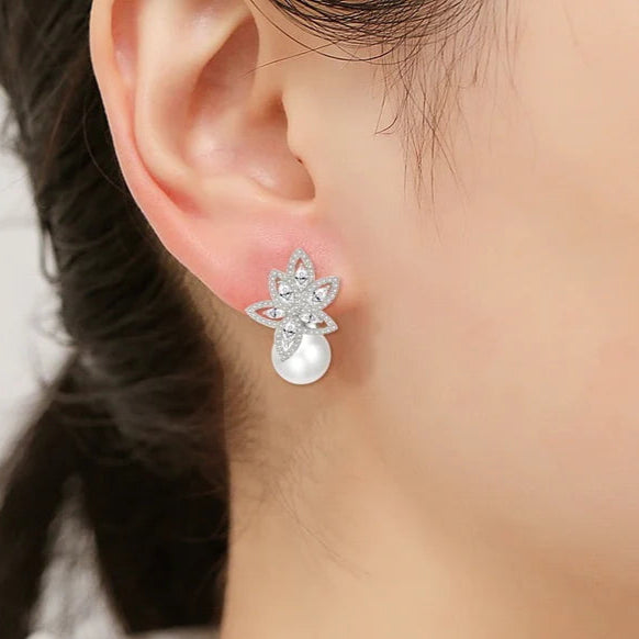 ZRJ278 DNG Pearl Earring Studs 👑