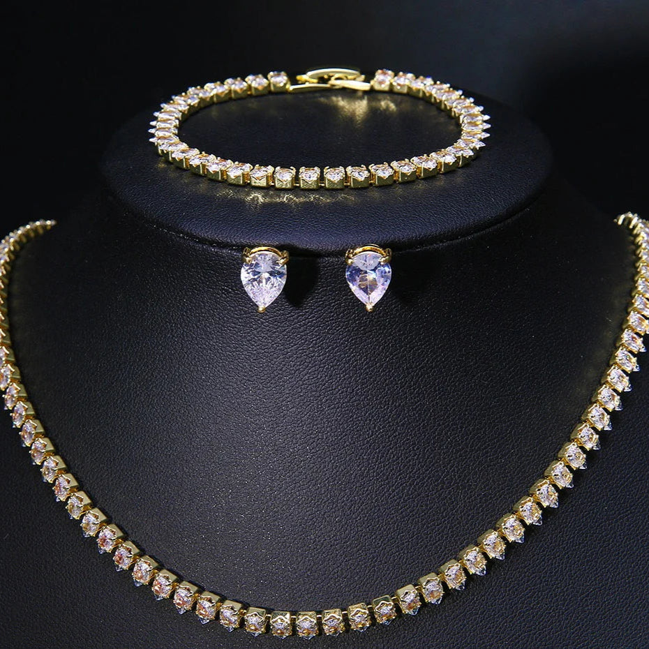 ZJN 0001 pear shape necklace π