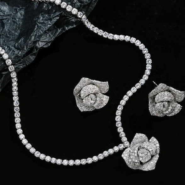 ZRJ101 DNG Square Flower Necklace Set π