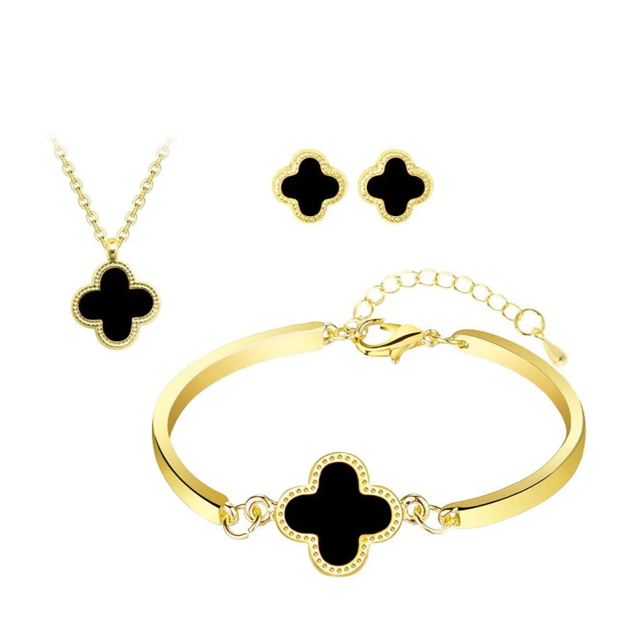 ZRJ278 ZXS Painted Clover Pendant Set ๐
