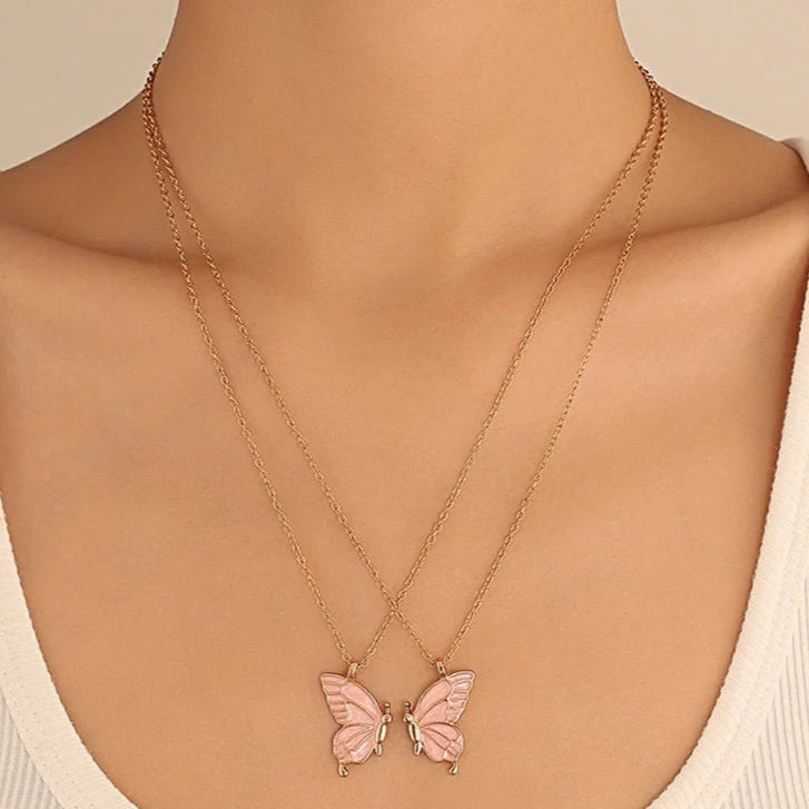 ZRJ284 QWN Layer Painted Butterfly Pendant