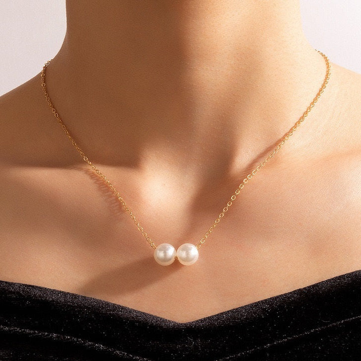 ZRJ436 YYE Two Ball Pendent With Chain