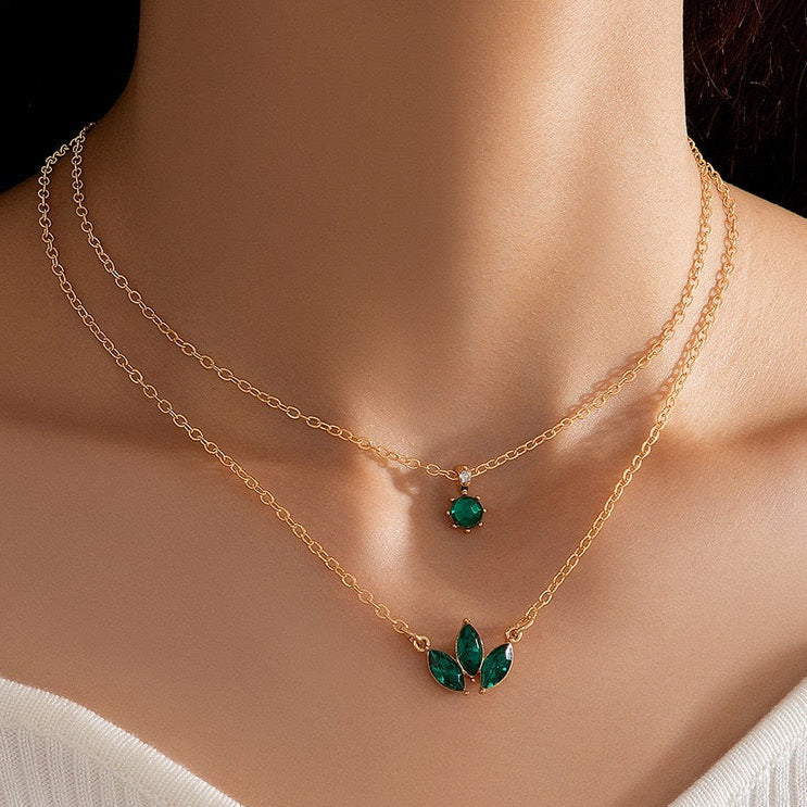 ZRJ446 YYE Marquise/Round Pendants With Chain