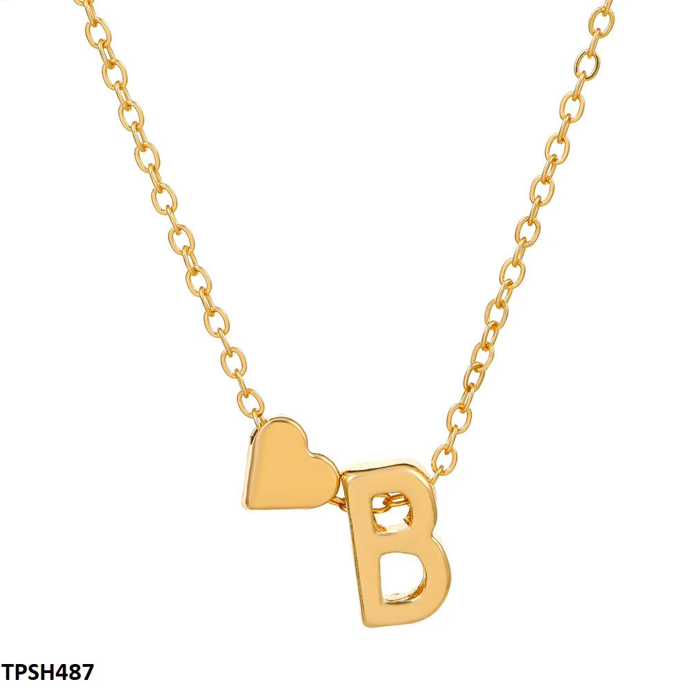 ZRJ487 QWN Alphabet Heart Pendent