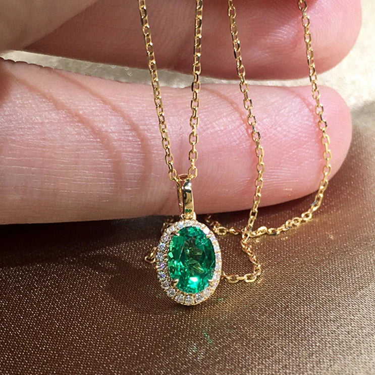 ZJP0005 Oval Pendant with Chain