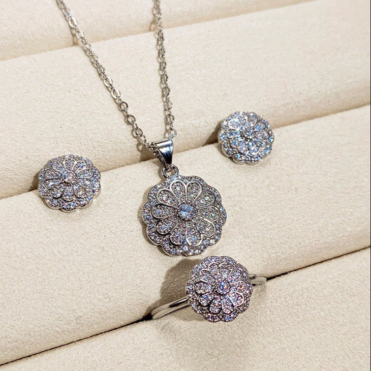 ZRJ562 CSH Flower Pendent Set 👑