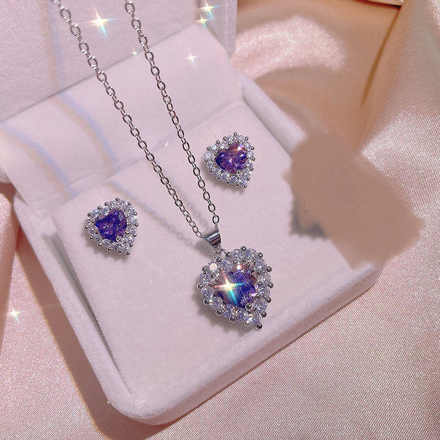 ZRJ619 KYC Heart Pendant Set 👑